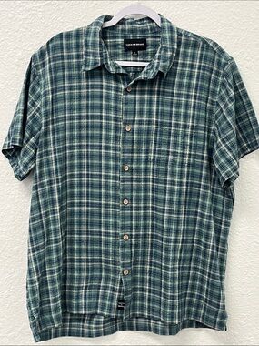 Lucky Brand Blue Plaid Casual Button Down Shirt
#1110